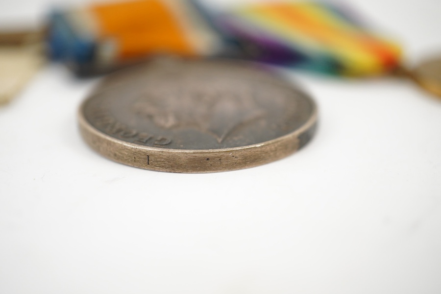 A George V First World War Military Cross (MC) medal group, comprising of a military cross, British war medal, and the victory medal. Condition - poor, the name of the recipient has been removed leaving only ‘W. York R.’